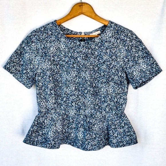 GAP Tops - Gap Blue Speckled Peplum Top, sz: 0